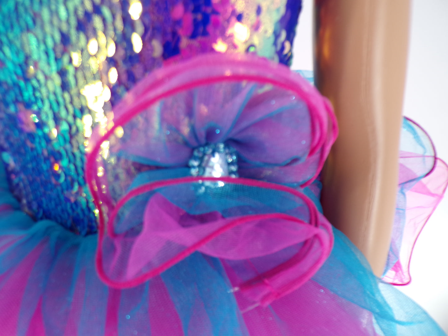 Pre-Owned Costume Curtain Call  E2320 XS Child Pink Sequin Jazz Sequin