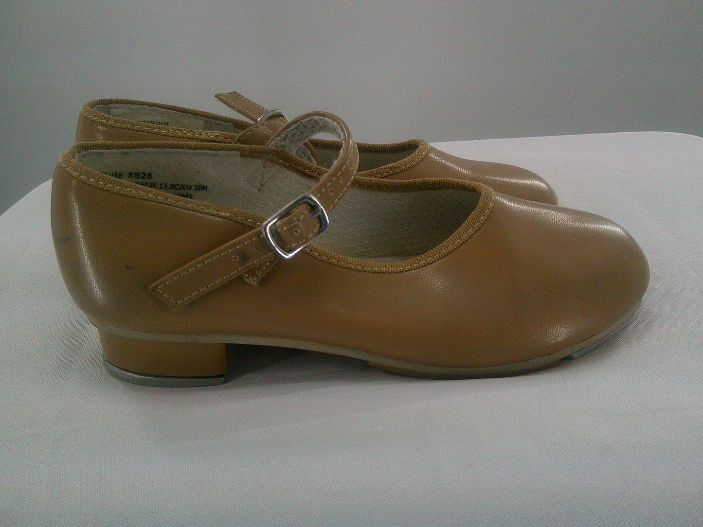 Pre-Owned Tap Shoes Revolution Kids 2M Mary Jane Leather Buckle Student