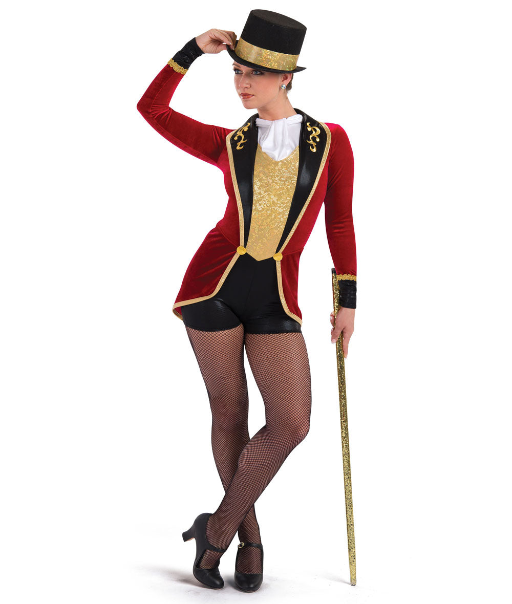 Pre-Owned Costume AWCT 19122 Medium Child Red Suit Jazz Tap Sequins Showman