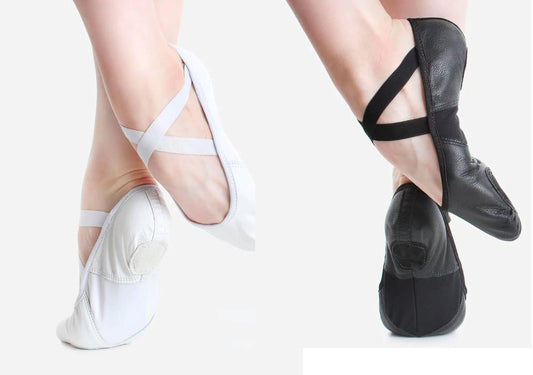 NEW Ballet Shoes So Danca SD110L Black Split Sole Stretch Leather