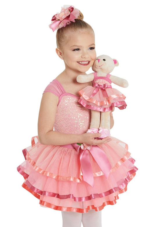 Pre-Owned Costume Weissman  11875 Small Child Pink Tutu Dress Ballet Sequins