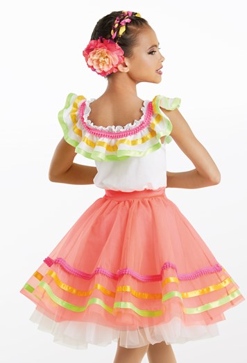 Pre-Owned Costume Weissman  11338 Medium Child Turquoise Dress Jazz Encanto  Encanto