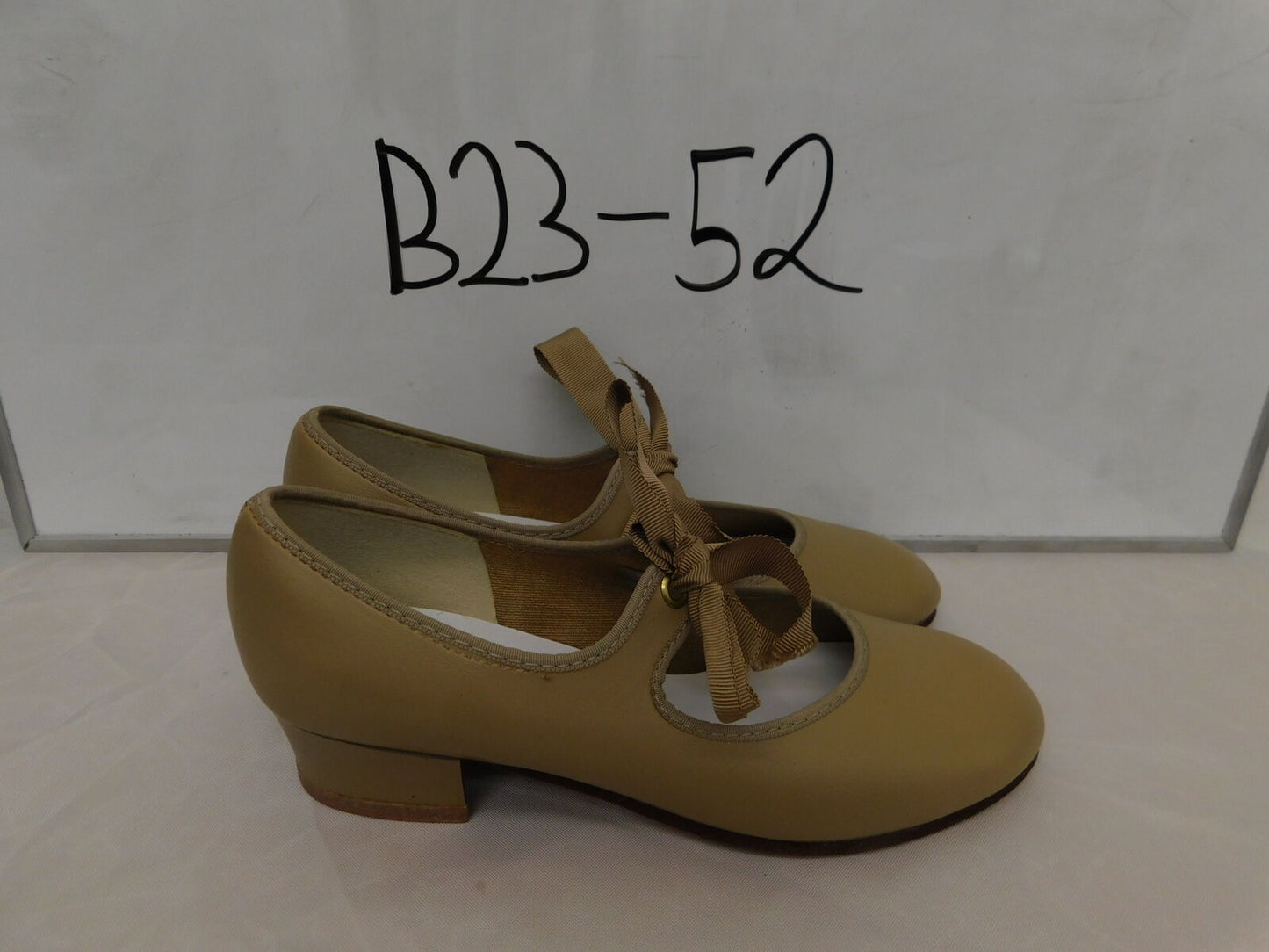 Pre-Owned Tap Shoes Barbette Big Kid 4.5M Tyette Leather Ribbon Student