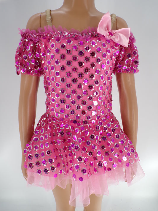 Pre-Owned Costume Curtain Call  E369 Small Child Hot Pink  Jazz