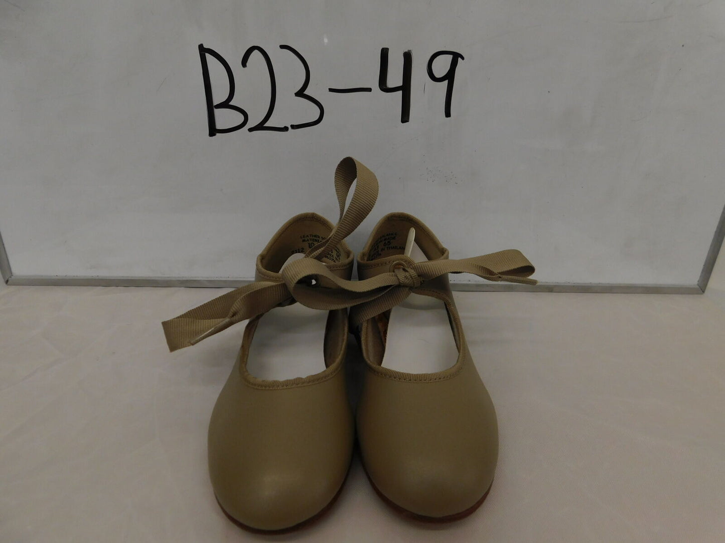 Pre-Owned Tap Shoes Barbette Toddler 10M Tyette Leather Ribbon or Elastic Student
