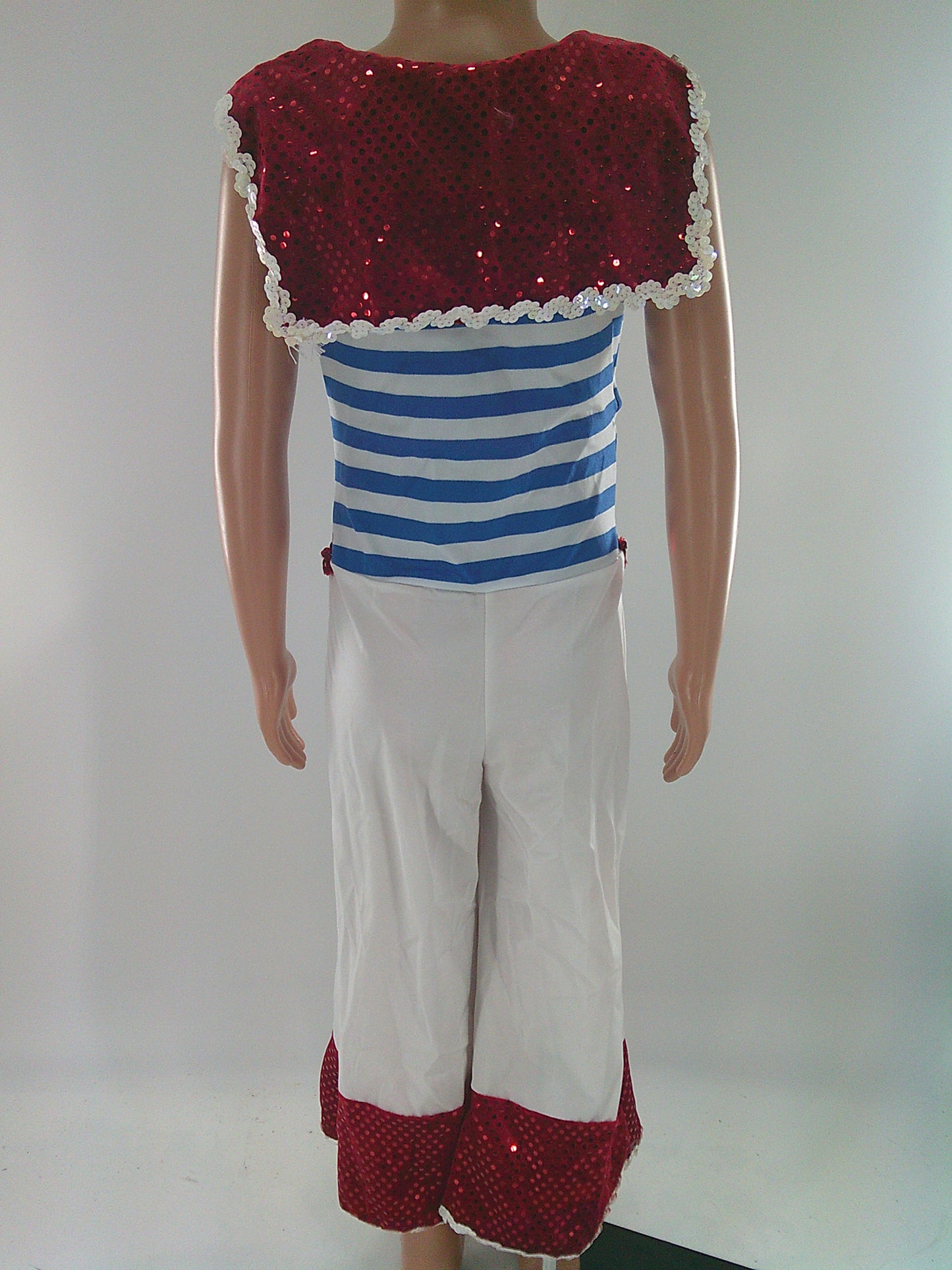 Pre-Owned Costume Dansco 548 Medium Child Red Sailor Jazz Sequin