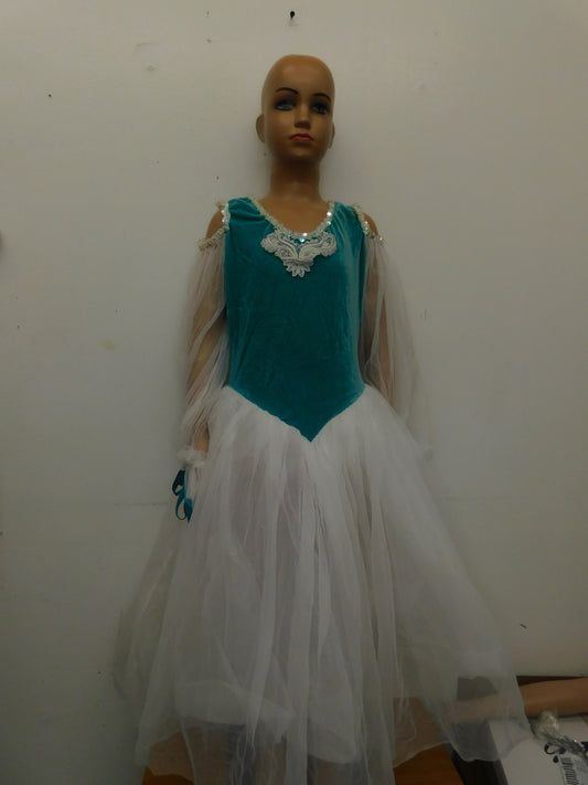 Pre-Owned Costume Curtain Call  E4878 Large Child Blue  Ballet