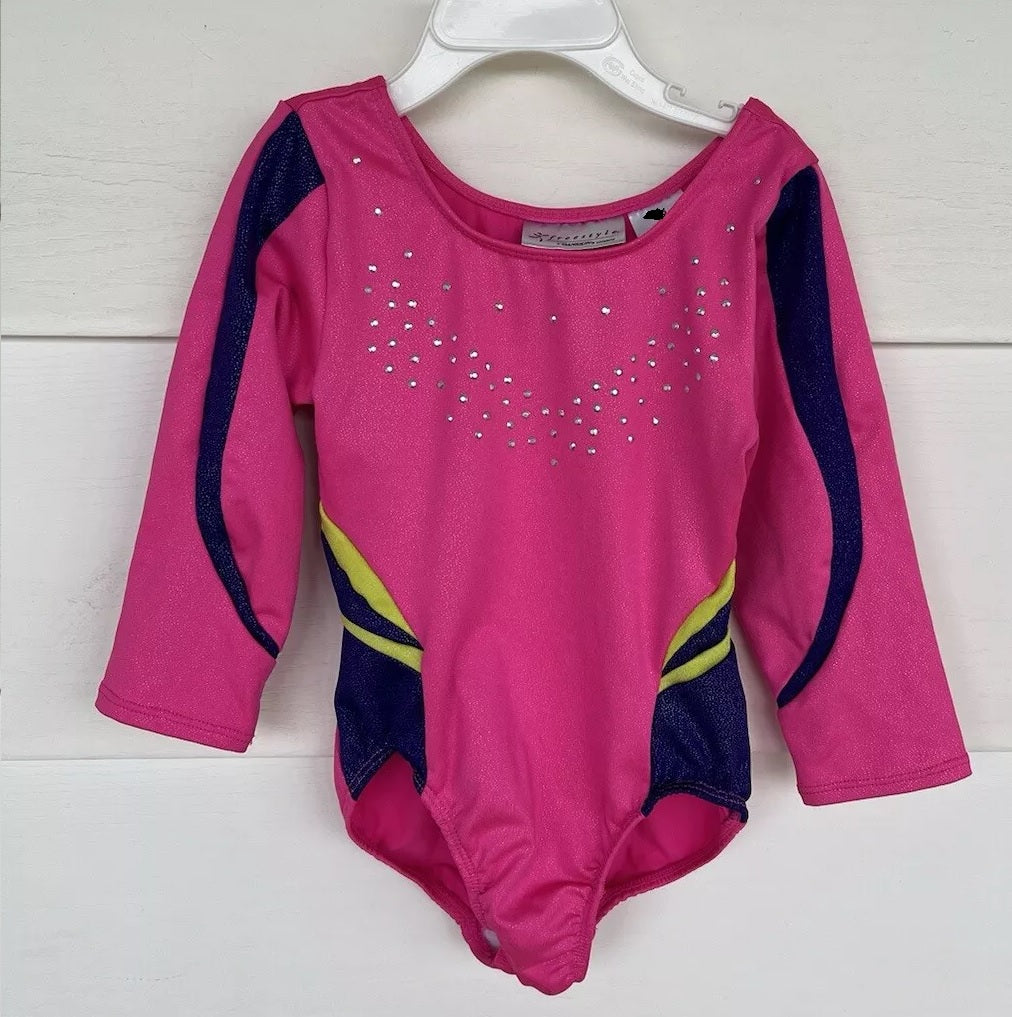 Pre-Owned Leotard Freestyle Small Child Pink Gymnastics Acro