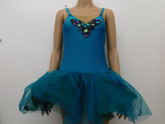 Pre-Owned Costume Revolution  697 Medium Child Green Tutu Ballet Sequin