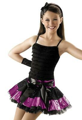 Pre-Owned Costume Weissman  5348 Small Adult Fuchsia Dress with Ruffles Jazz Hip Hop