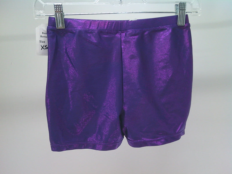 Pre-Owned Shorts Danskin   XL Child Metallic Purple  Gymnastics Cheer