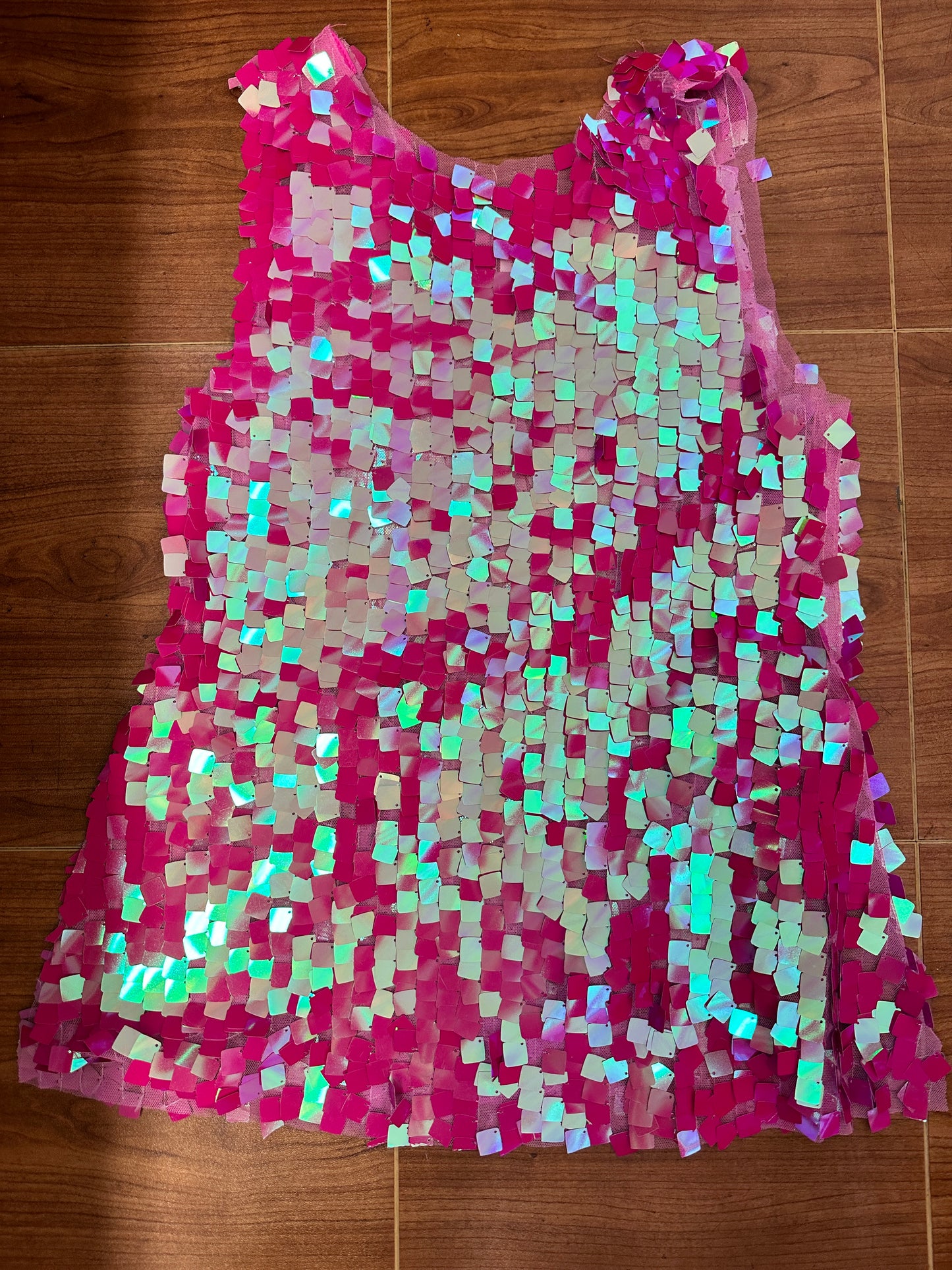 Pre-Owned Costume AWCT 19285 Medium Adult Pink Holographic Jazz Tap Sequin Disco