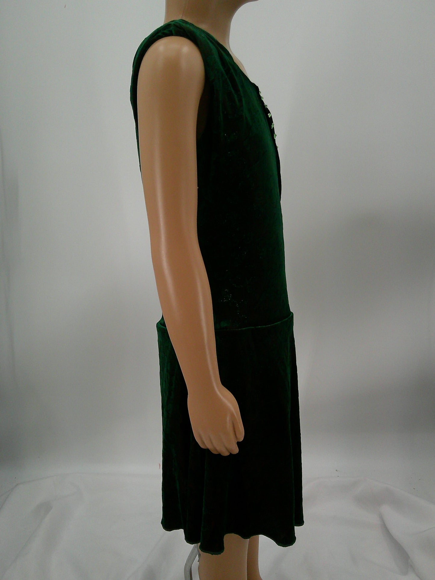 Pre-Owned Costume Twizzle Large Child Green Dress Ice Skating Rhinestones