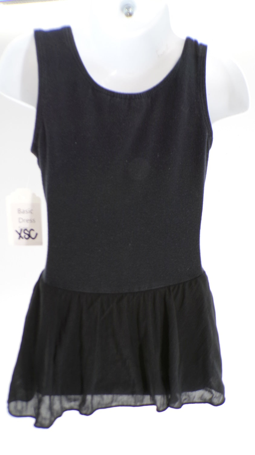 Pre-Owned Leotard Dress Freestyle Small Child Black Sparkle Corset Ballet Tap