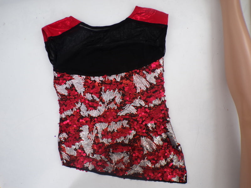 Pre-Owned Costume Top Wish Come true  14606X XL Child Red  Tap Jazz