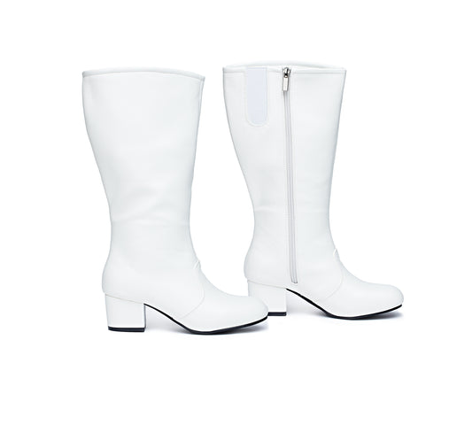 NEW Parade Band Shoes Danz N Motion Dolly 2' Heel Knee High Vinyl Pull-On Rubber Sole