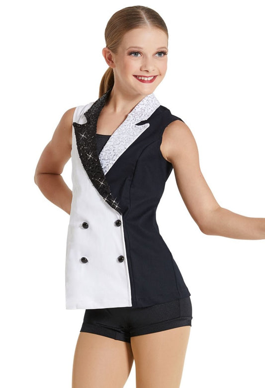 Pre-Owned Costume Weissman 12037 XXL Child White Tuxedo Style Jazz Sequin