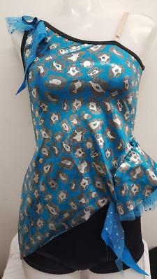Pre-Owned Costume Curtain Call   Medium Adult Turquoise  Jazz