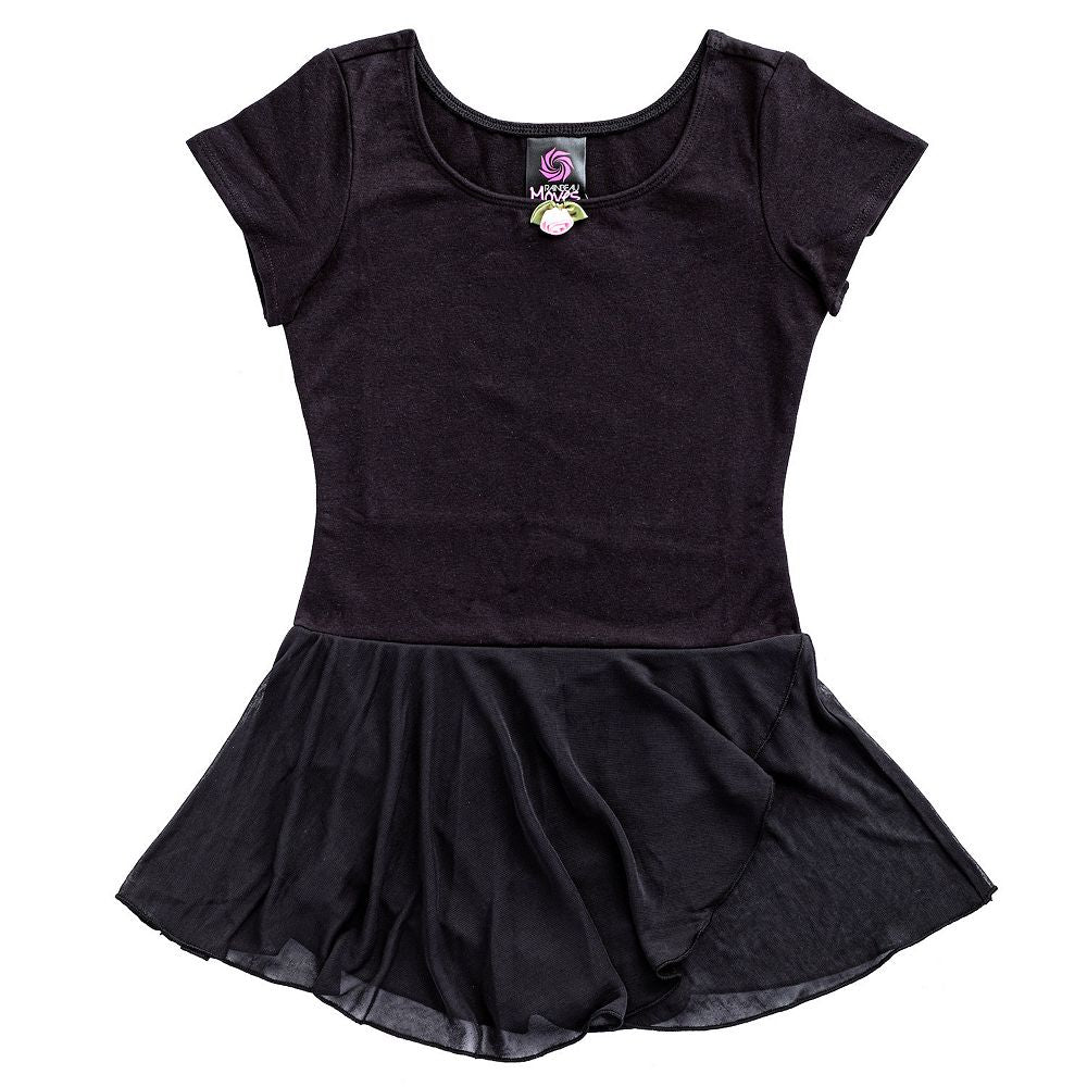 Pre-Owned Leotard Dress Danskin Medium Child Black Short Sleeve Ballet