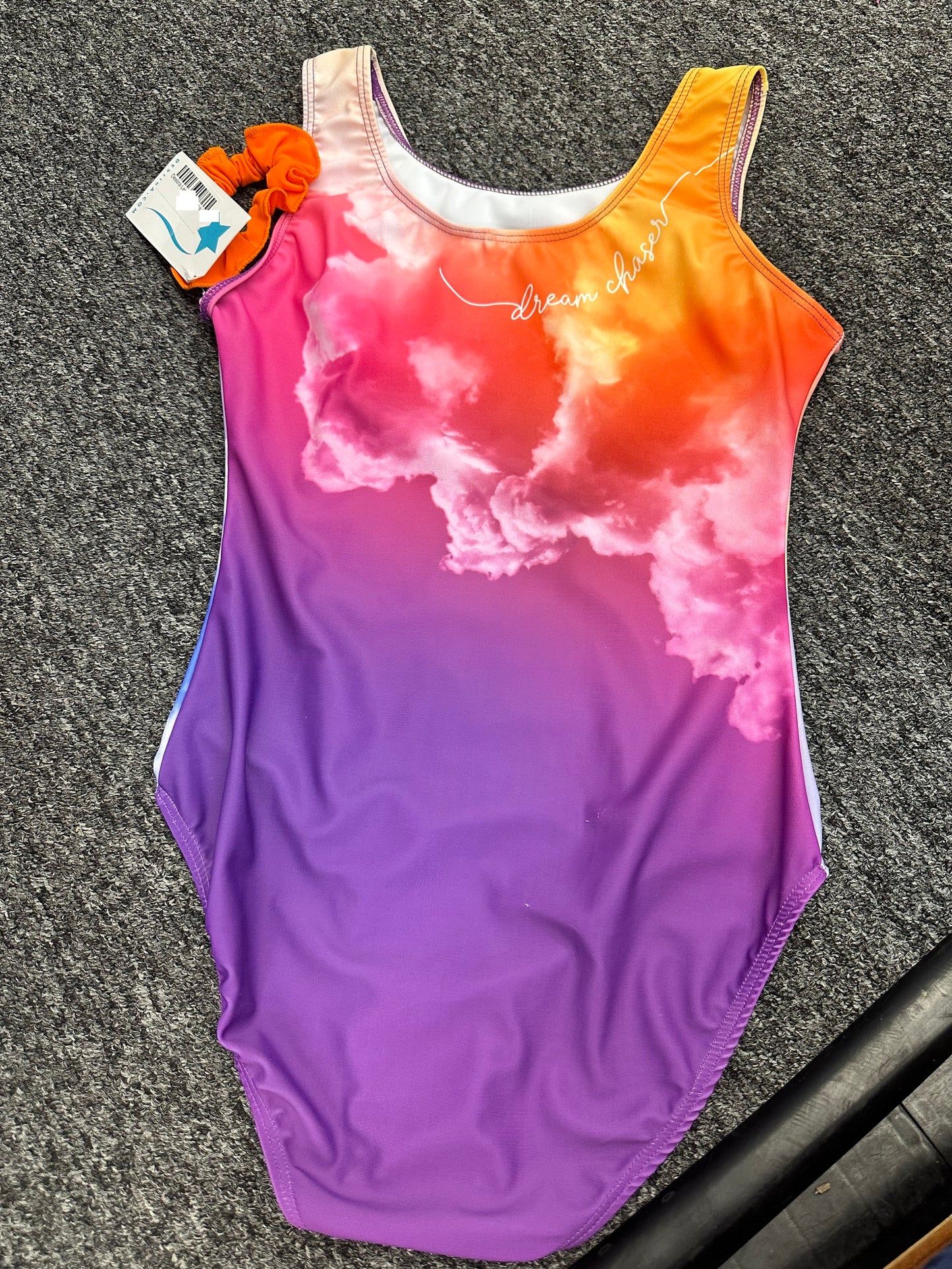 New Gymnastics Leotard Destira Dream Chaser Adult Sizes Colorful Clouds