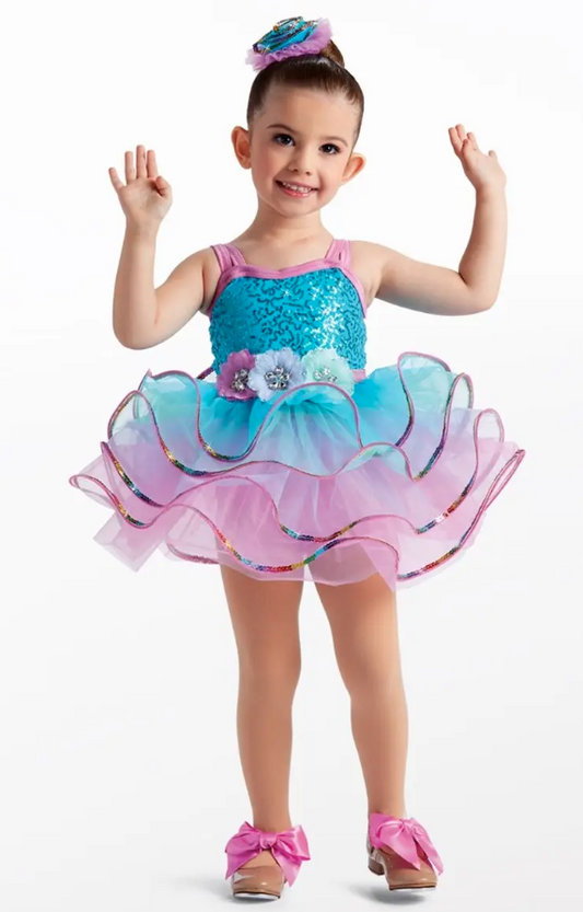 Pre-Owned Costume New Weissman  15678 Small Child Colorful Tutu Ballet Jazz Sequin