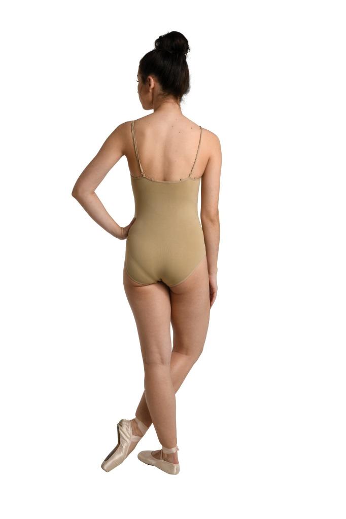 Pre-Owned Leotard Danz N Motion 210S Medium Child Nude Costume Ballet Jazz