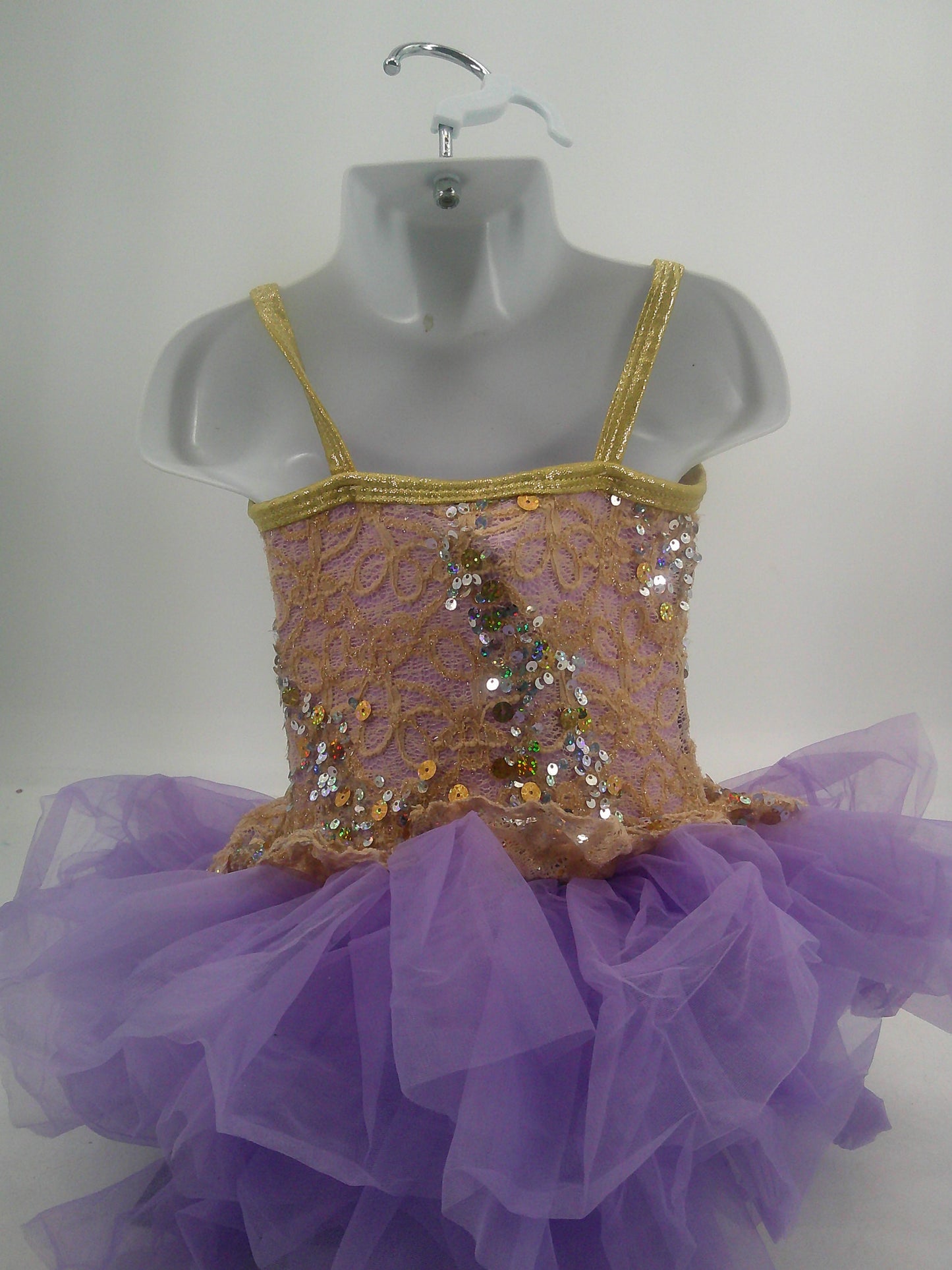 Pre-Owned Costume AWCT V1661 Small Child Lavender Tutu Dress Ballet Sequins