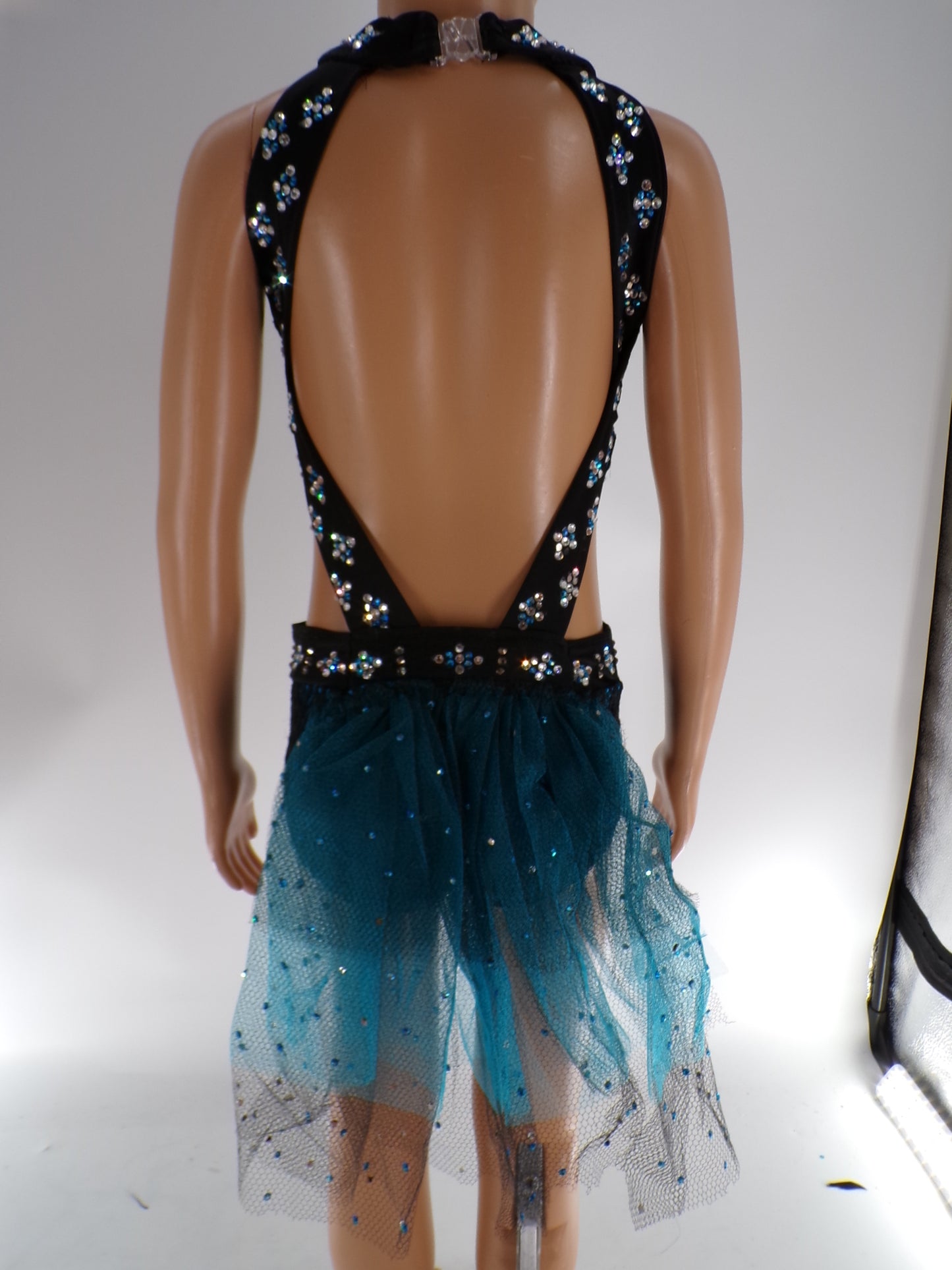Pre-Owned Costume Unbranded   Medium Child Turquoise  Jazz Rhinestones
