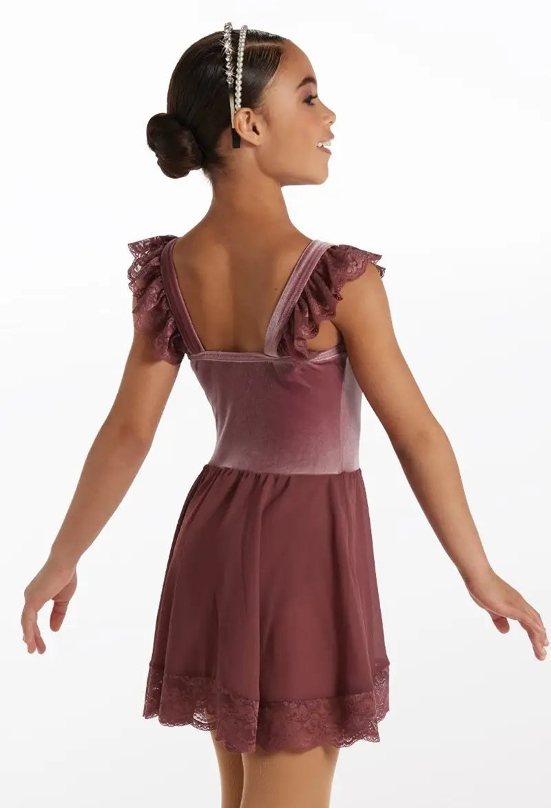 Pre-Owned Costume Weissman 15817 Medium Child Green Lace Lyrical Ballet Sequin