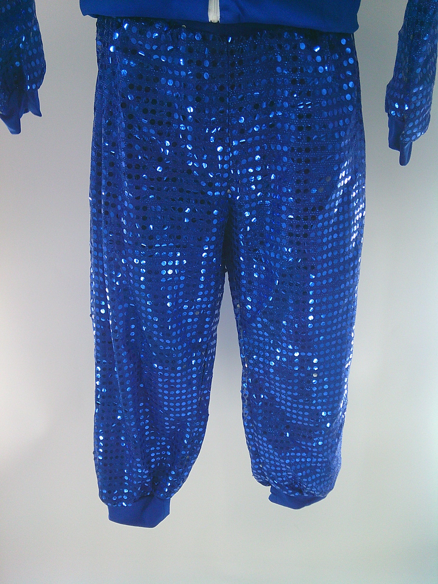 Pre-Owned Costume Unknown   Large Child Blue Hoodie Jazz Tap Sequins