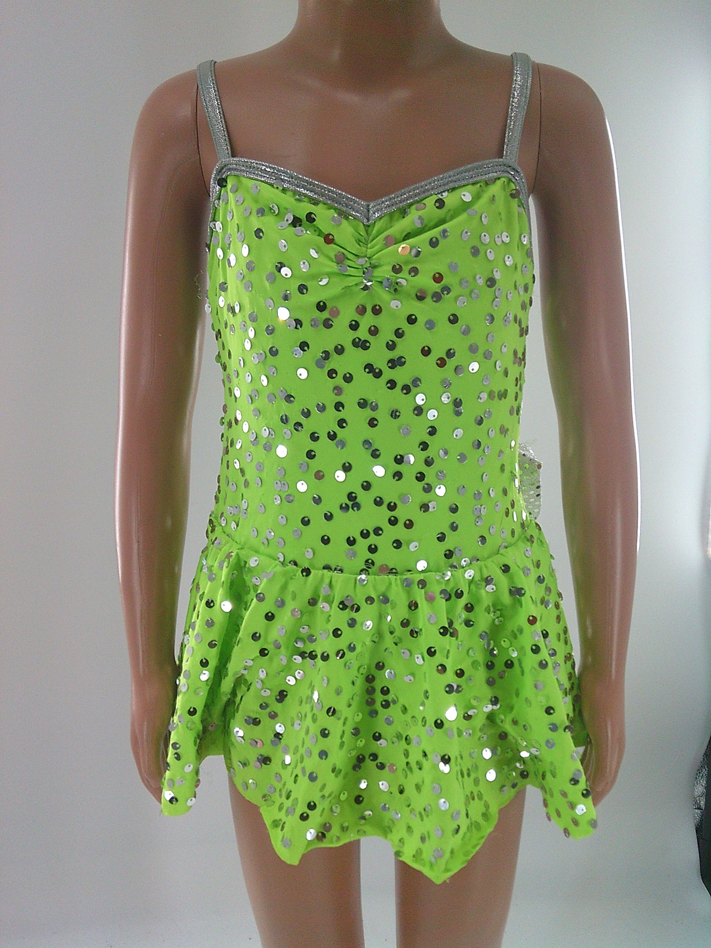 Pre-Owned Costume Costume Gallery  17319 Int Child  Green Dress  Jazz Sequin