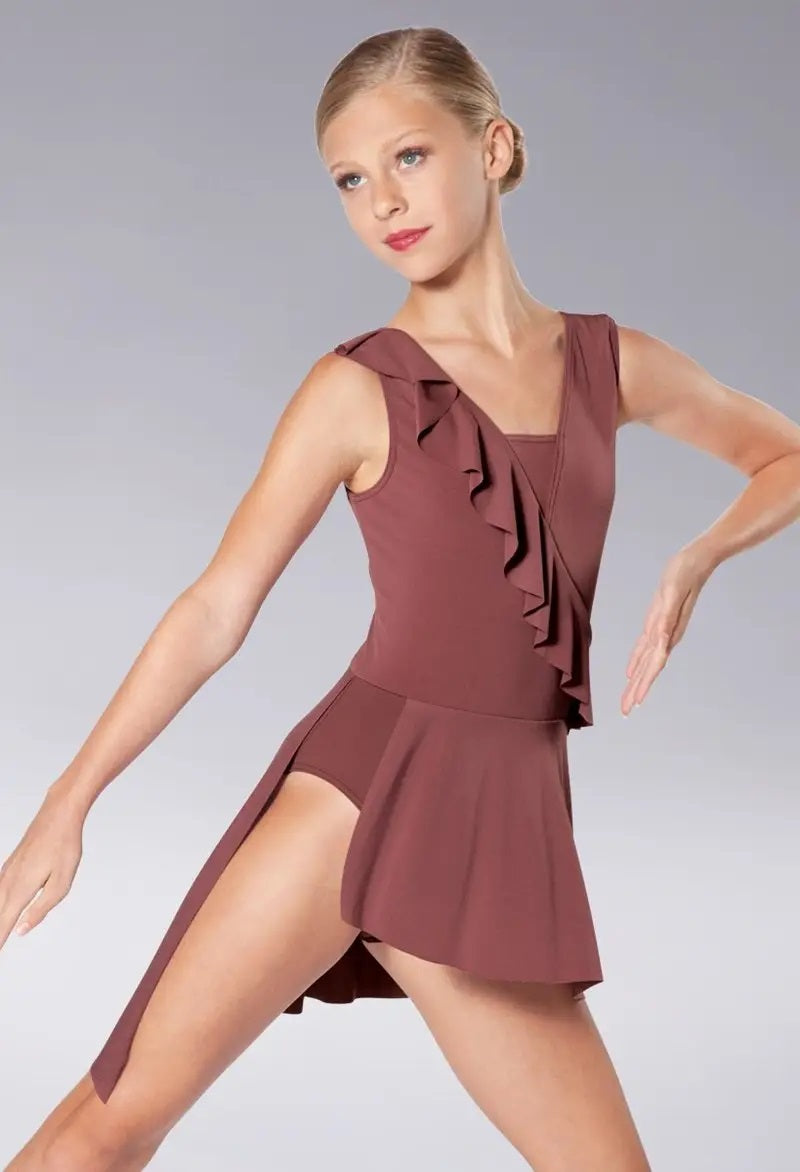 Pre-Owned Costume Weissman  D12571 Small Adult Rose Dress Lyrical Rhinestones