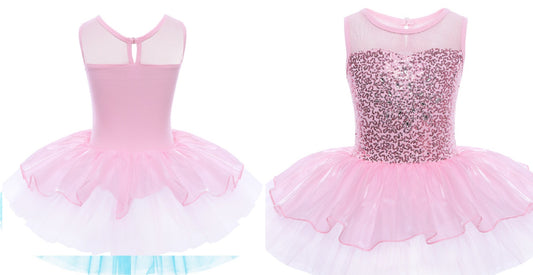 Pre-Owned Costume  iEFiEL    Pink  Dress Ballet Sequin