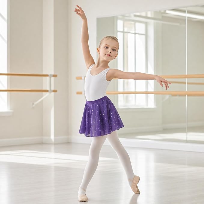 Pre-Owned Ballet Skirt Dark Purple Sparkle Large Child Jazz Tap