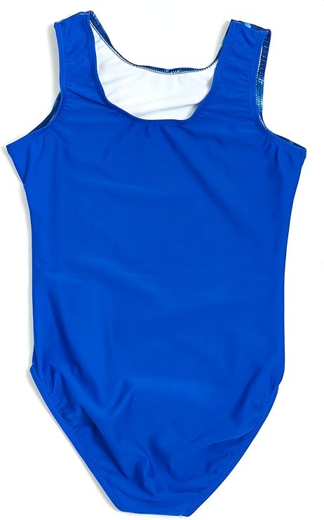 New Leotard Destira Gym BFF Blue Pink Adult Large Acro Tumbling