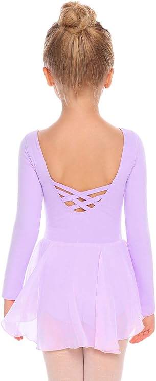 Pre-Owned Leotard Long Sleeve Cotton Medium Child Lt Blue Ballet Tap Jazz