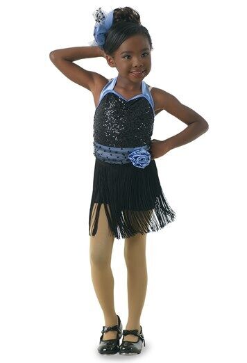 Pre-Owned Costume Weissman  10752 Small Child Periwinkle 2in1 Jazz Sequin