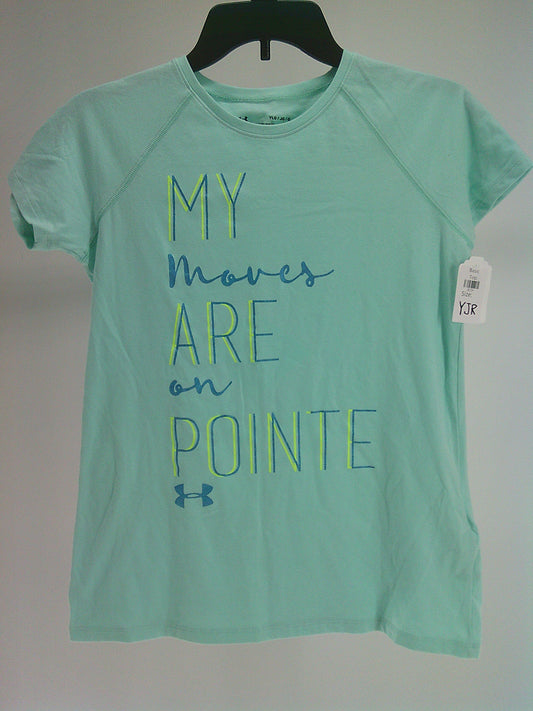 Pre-Owned T-Shirt Under Armour   Large Child Mint Green  Pointe Ballet