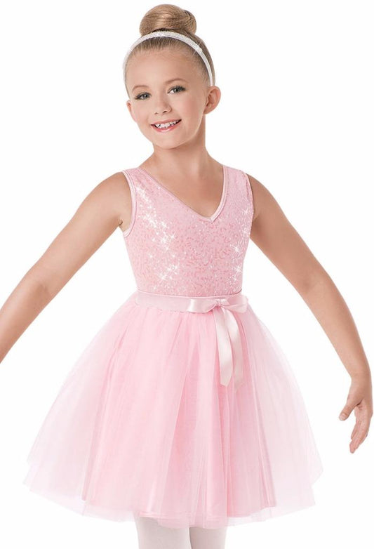 Pre-Owned Costume Weissman  8692 Medium Child Pink  Ballet Sequin