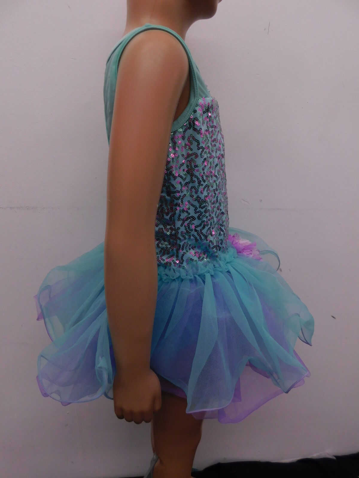 Pre-Owned Costume Curtain Call  E2192 Medium Child Aqua Blue  Jazz