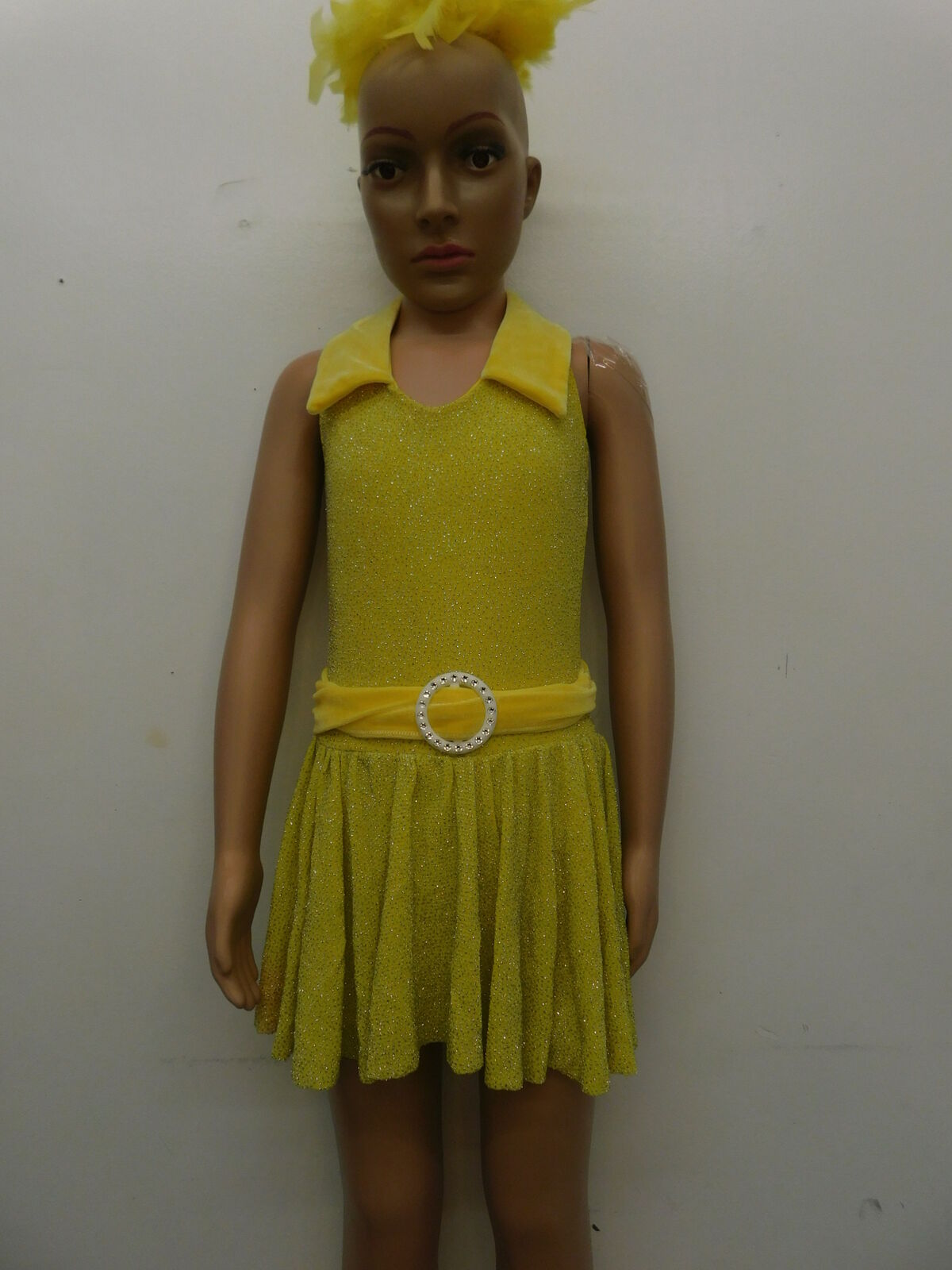 Pre-Owned Costume Costume Gallery   Medium Child Yellow Glitter Dress Jazz Tap