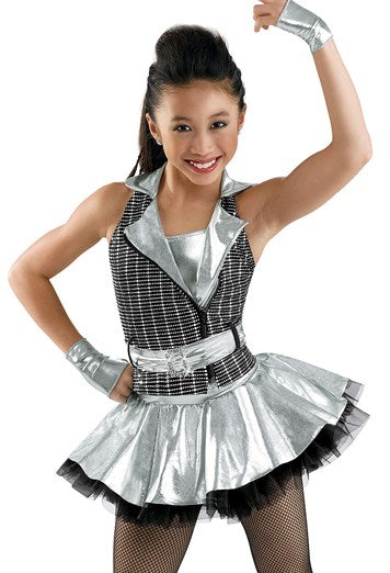 Pre-Owned Costume Weissman  5681 Medium Adult Silver  Jazz Metallic