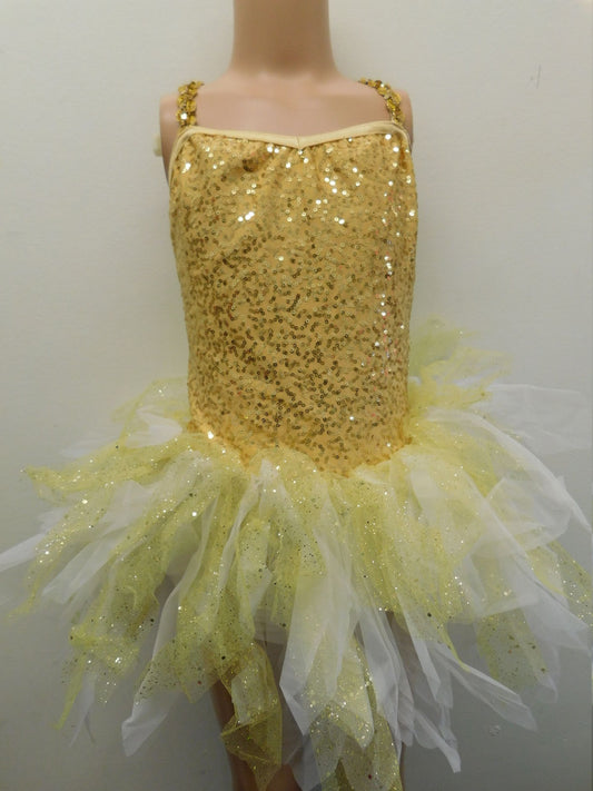 Pre-Owned Costume Large Child Gold Costume Gallery 15226 Ballet Jazz