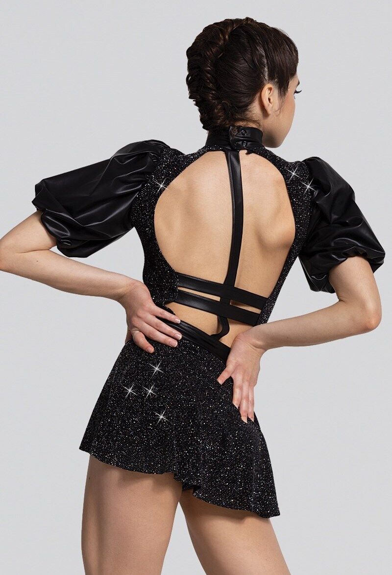 Pre-Owned Costume Weissman D12755 Small Adult Black Dress Jazz Glitter