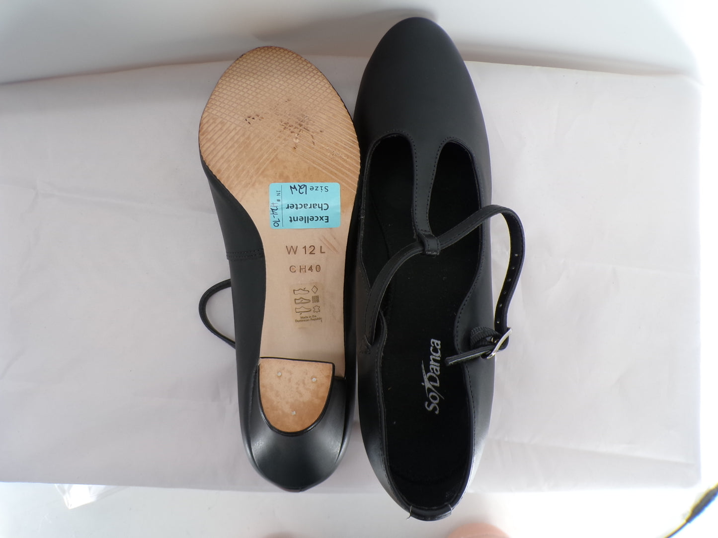 Pre-Owned Jazz Musical Shoes So Danca Adult  Character Leather T-Strap