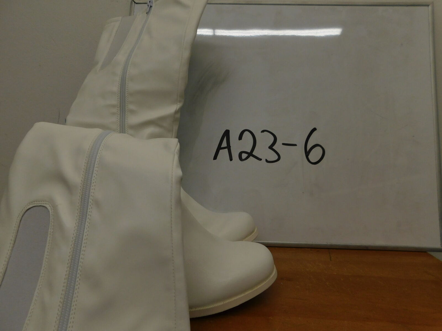 Pre-Owned Parade Shoes Danshuz Adult 9M Knee High Leather Zipper Rubber