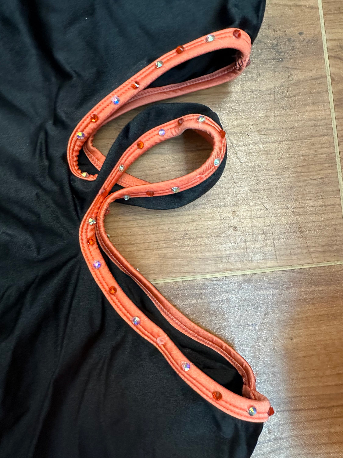 Pre-Owned Costume 10th House TH24172 Large Child Orange Asymmetrical Jazz Rhinestone