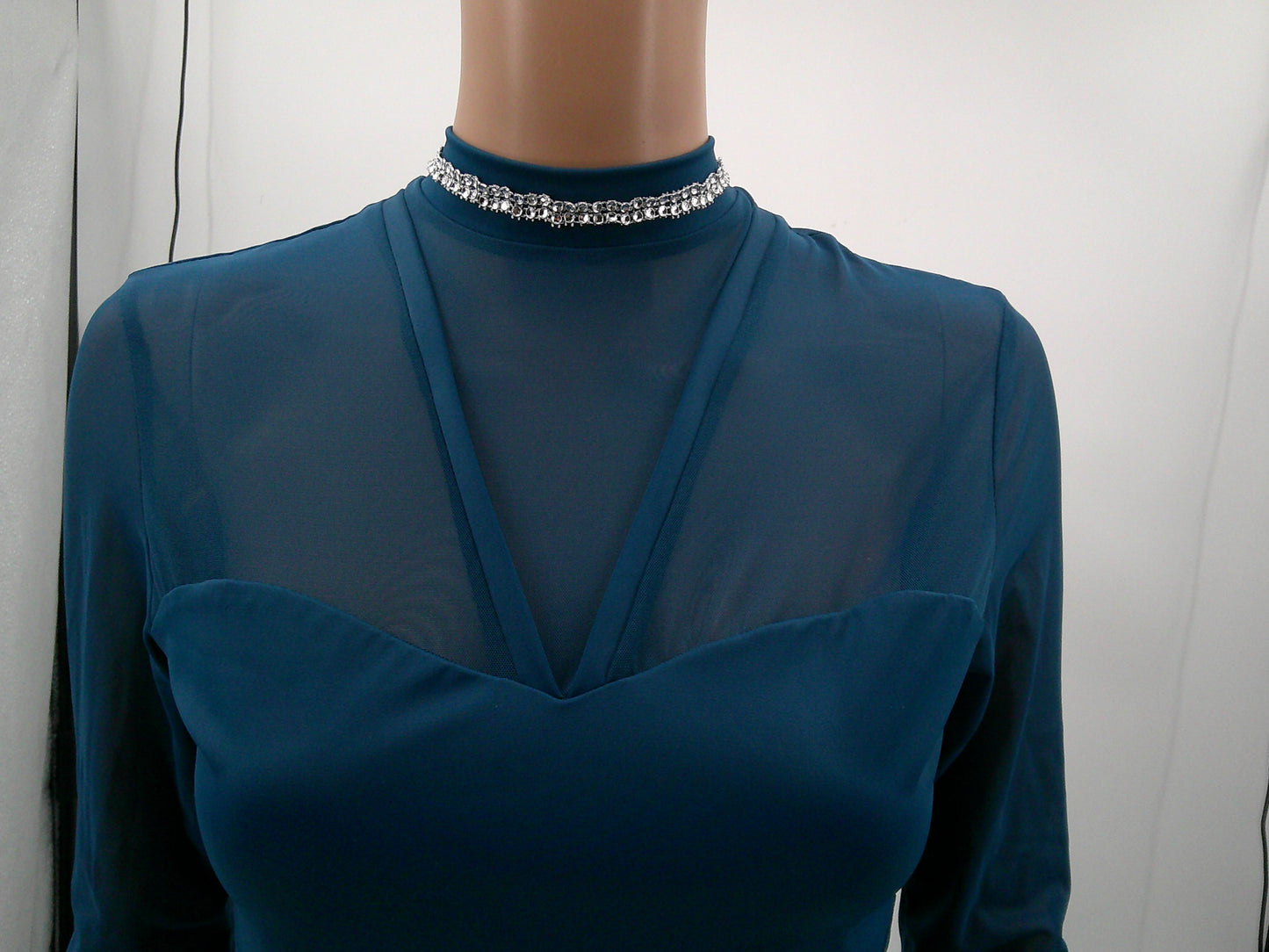 Pre-Owned Costume Kelle  5360/4325 Medium Adult Teal 2 pc Lyrical Rhinestone