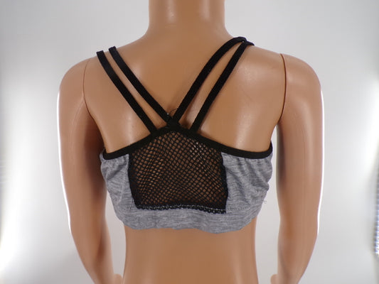 Pre-Owned Sports Bra Top OG Girls   Large Child Gray  Jazz Cheer