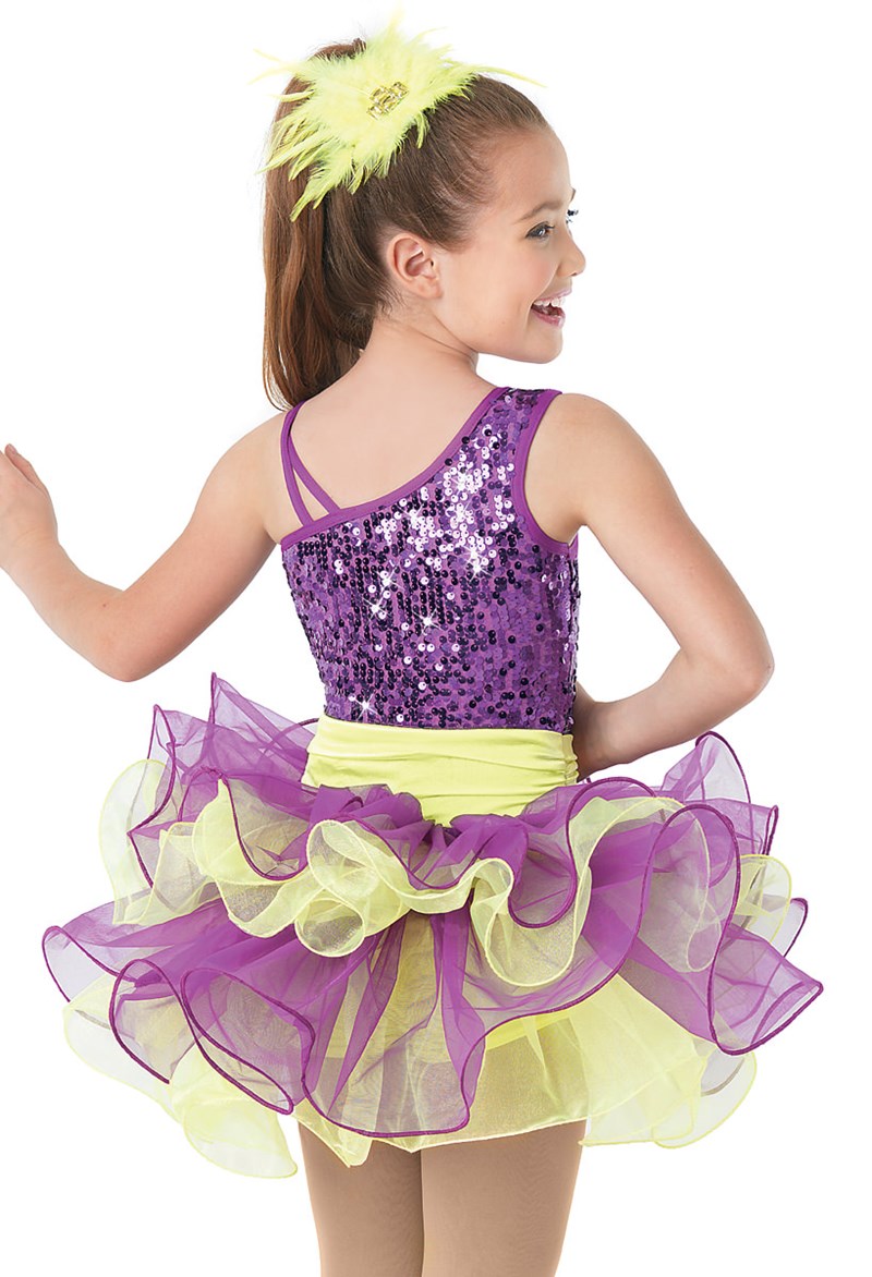 Pre-Owned Costume Weissman  8763 Small Adult Purple Tutu Jazz Sequin